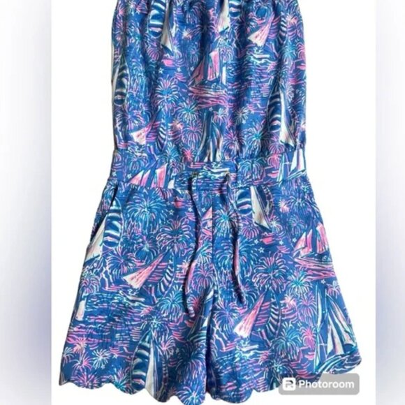 Lilly Pulitzer Jace Romper Its a Sailabration size Large - Picture 4 of 6